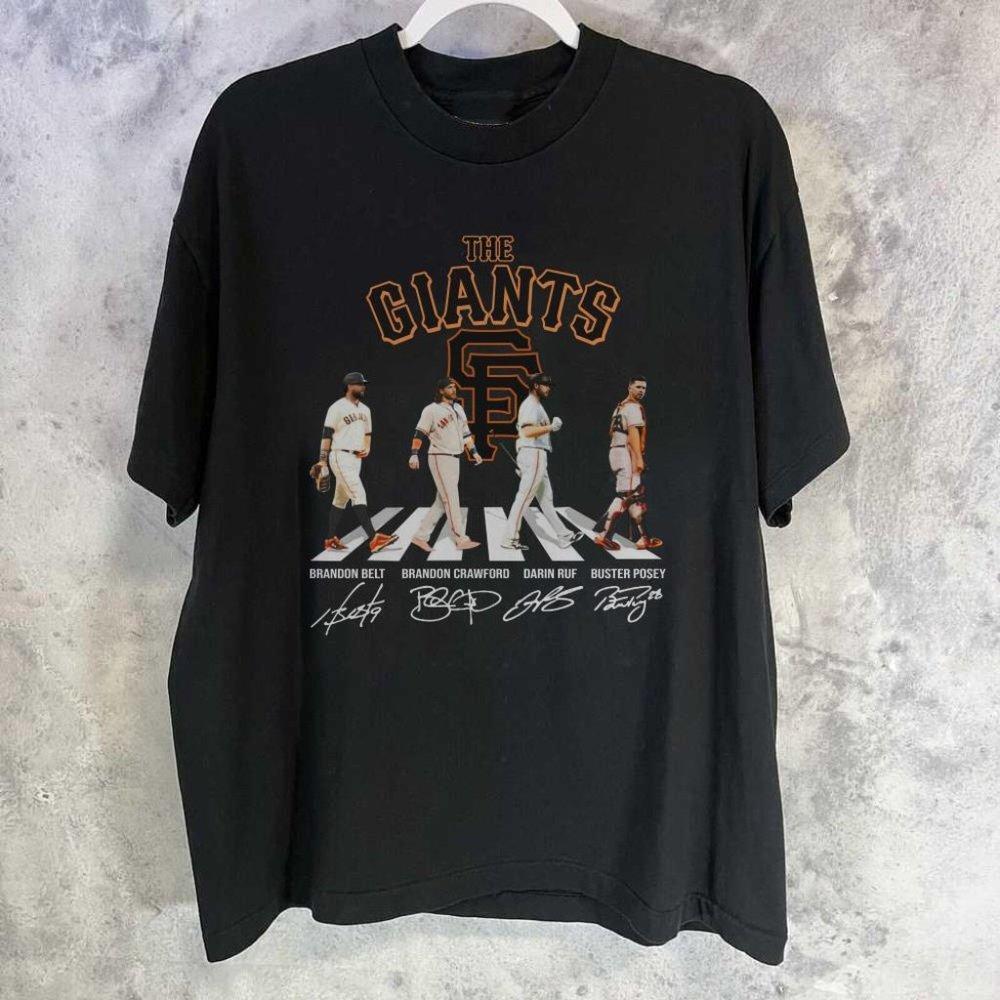 San Francisco Giants Abbey Road Baseball Fan Graphic Retro Unisex T-Shirt